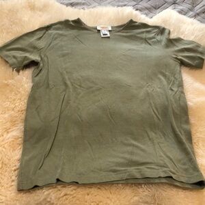 Talbots olive green tee size M